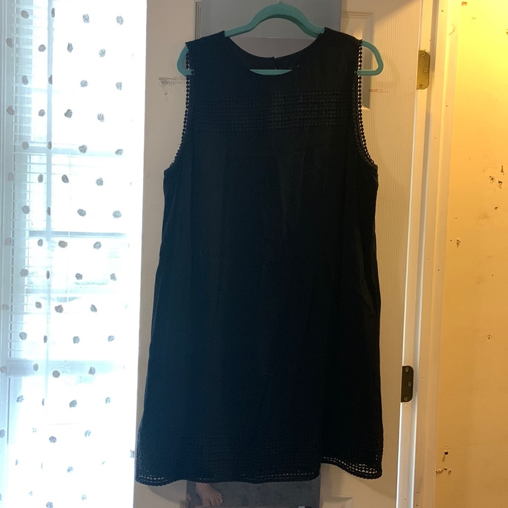 Black embroidered dress
